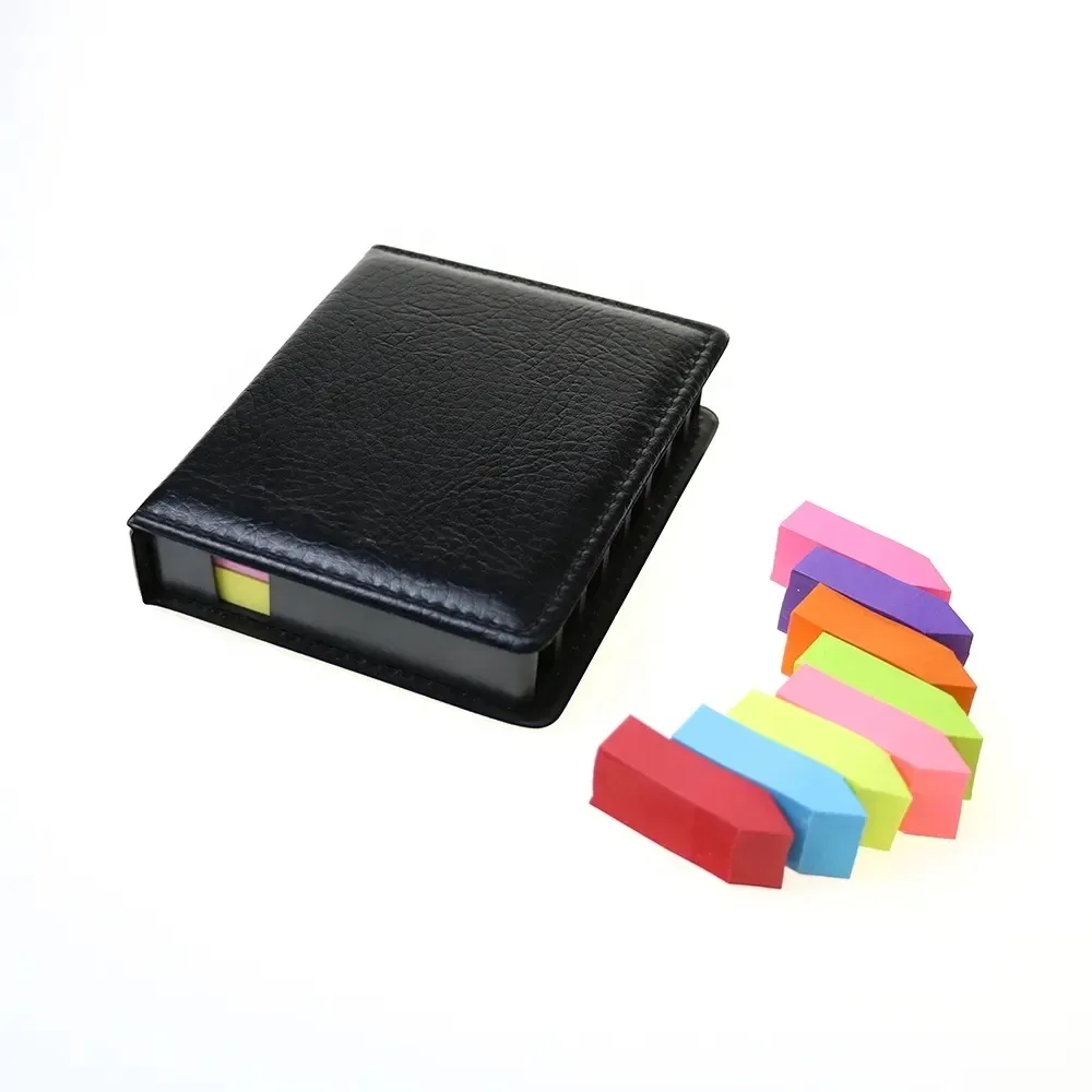 Leather Cover Multi-Color Assortment Sticky Note W/ Calendar 1