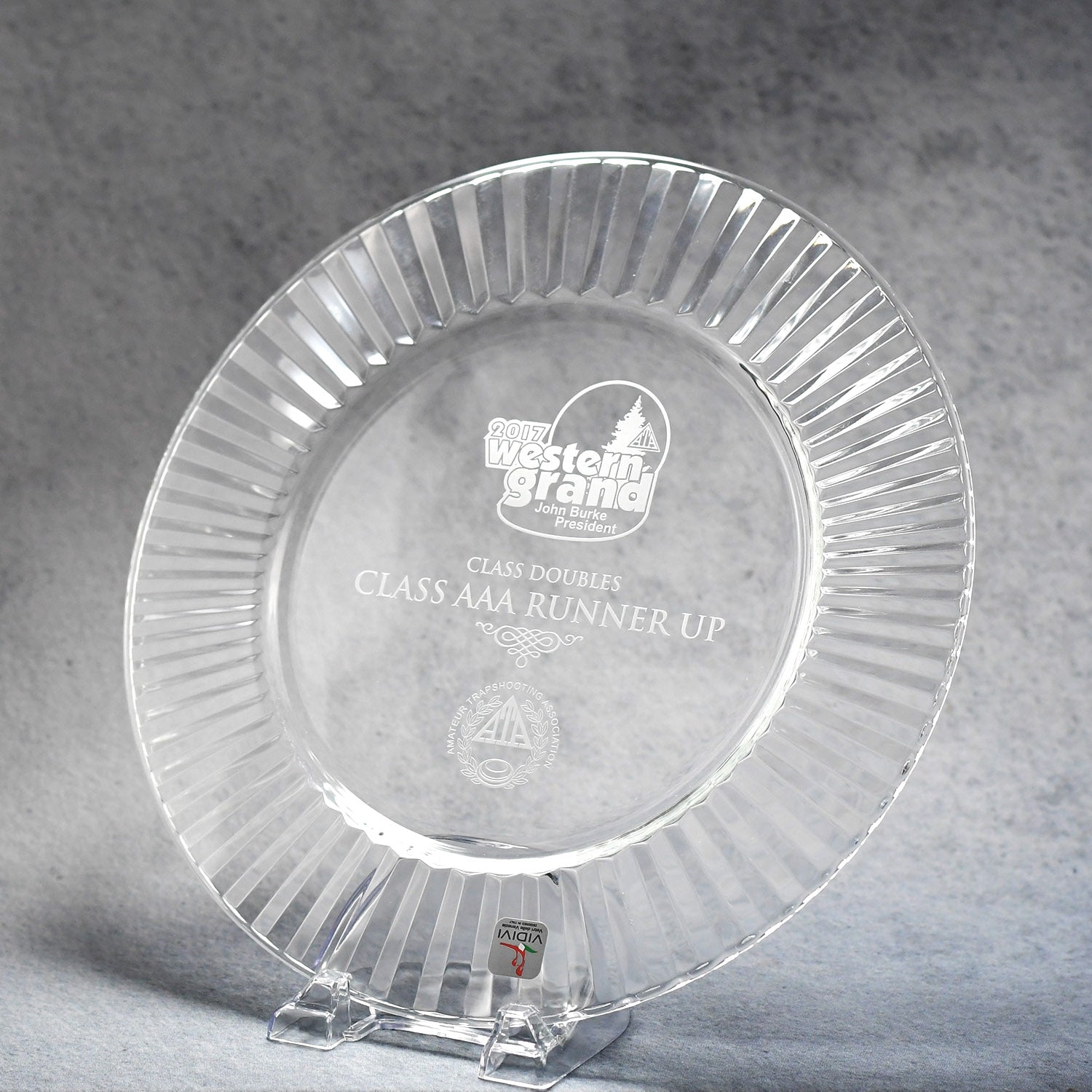 Clear Glass Tray With Fluted Rim 3
