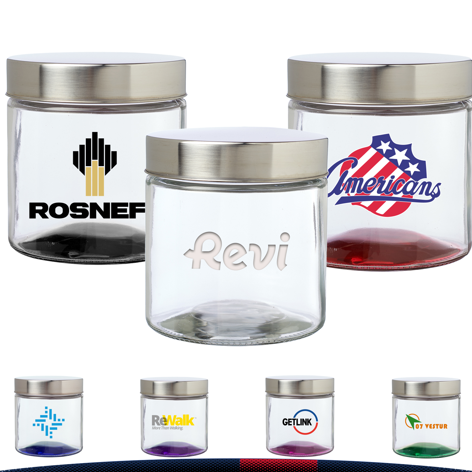 27 oz. Lunk Glass Candy Jars 6