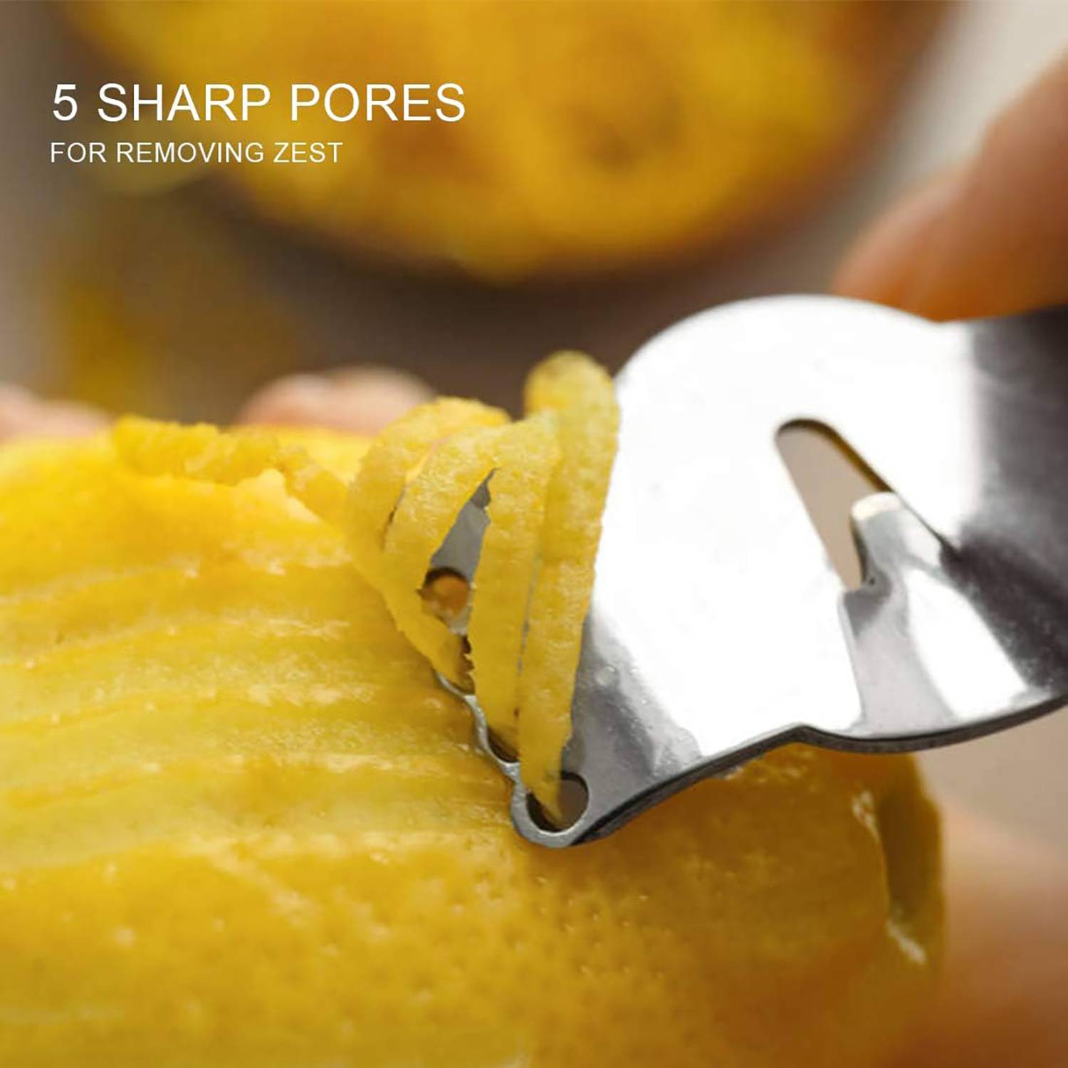 Stainless Steel Round Handle Lemon Zester Kitchen Tool 4