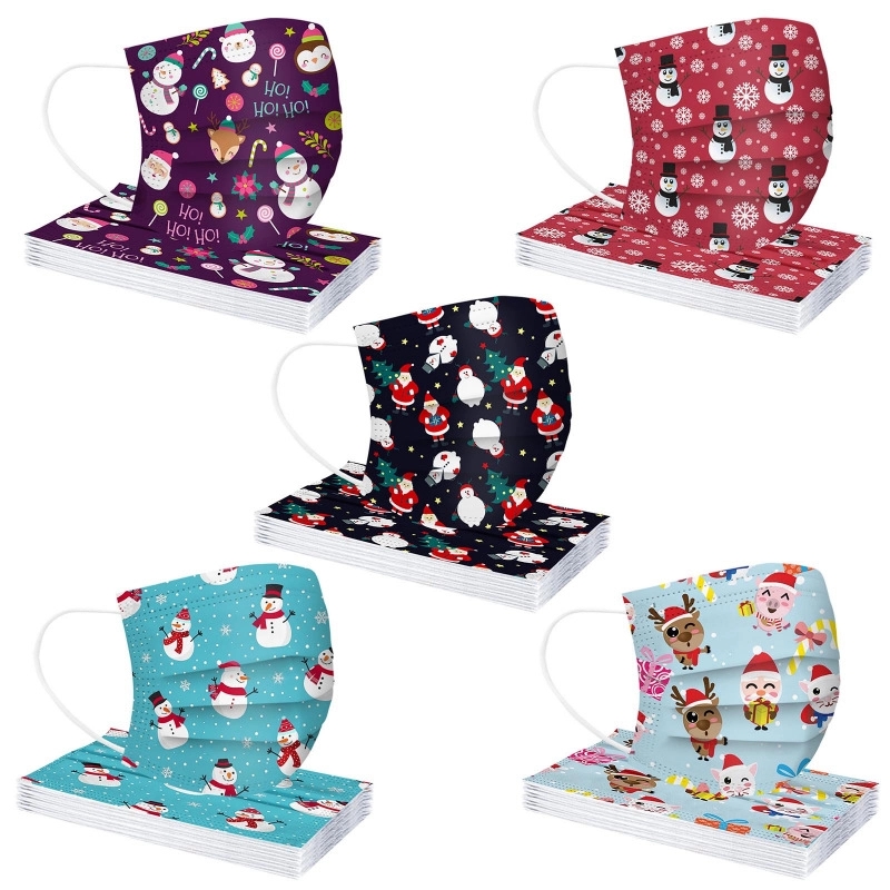 Christmas Holiday Disposable Masks 1