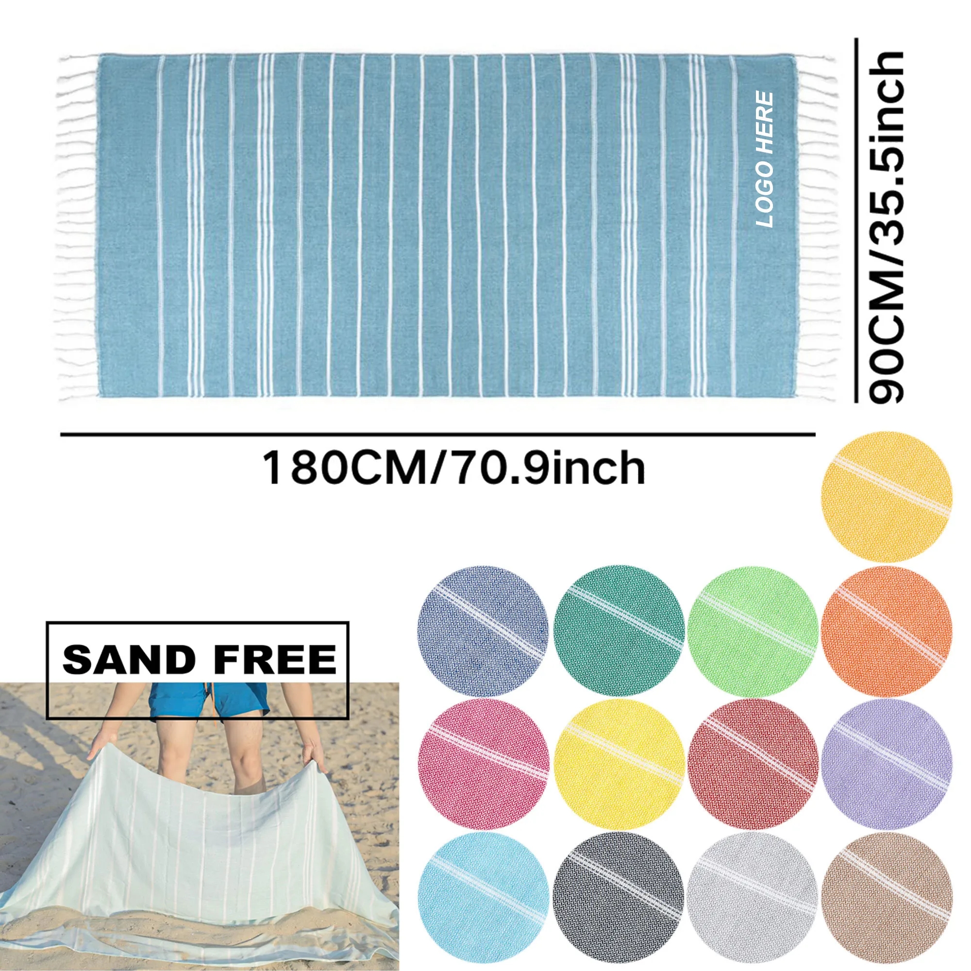 35 1/2" x 71" Turkish Beach Towel 5
