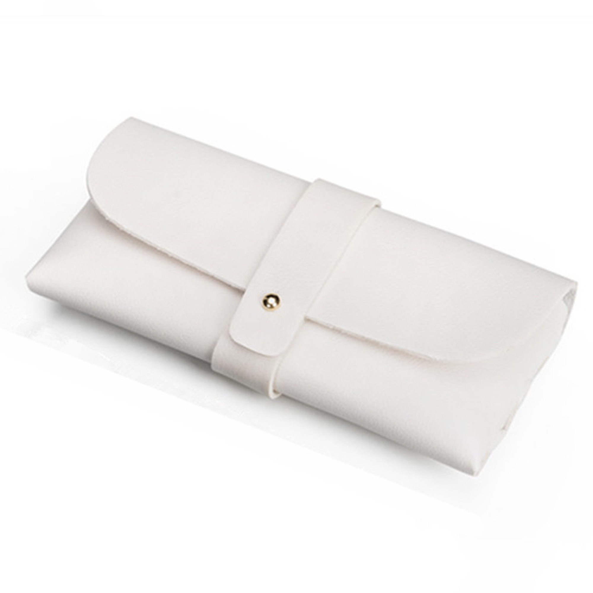 Leather Glasses Case Snap Button Pouch Sunglasses Holder 8
