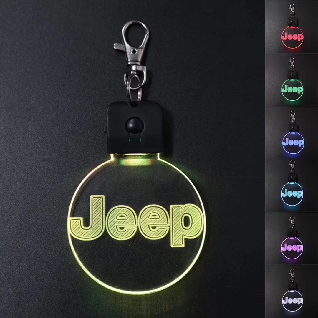 Acrylic Multicolor LED Night Light Lamp Gift Keychain 1