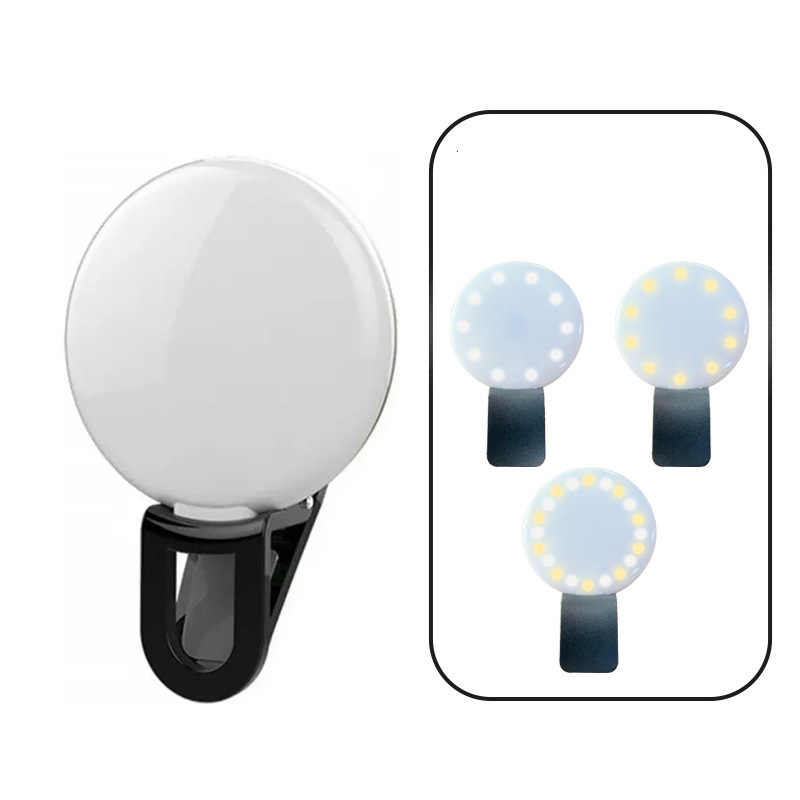 Portable Selfie Ring Led Phone Light With Clip 6