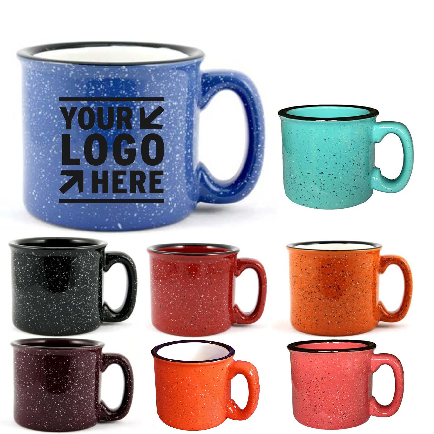Ceramic Campfire Mug Indoor Picnic Outdoor Travel Coffee Tea Drinking Cup with Handle