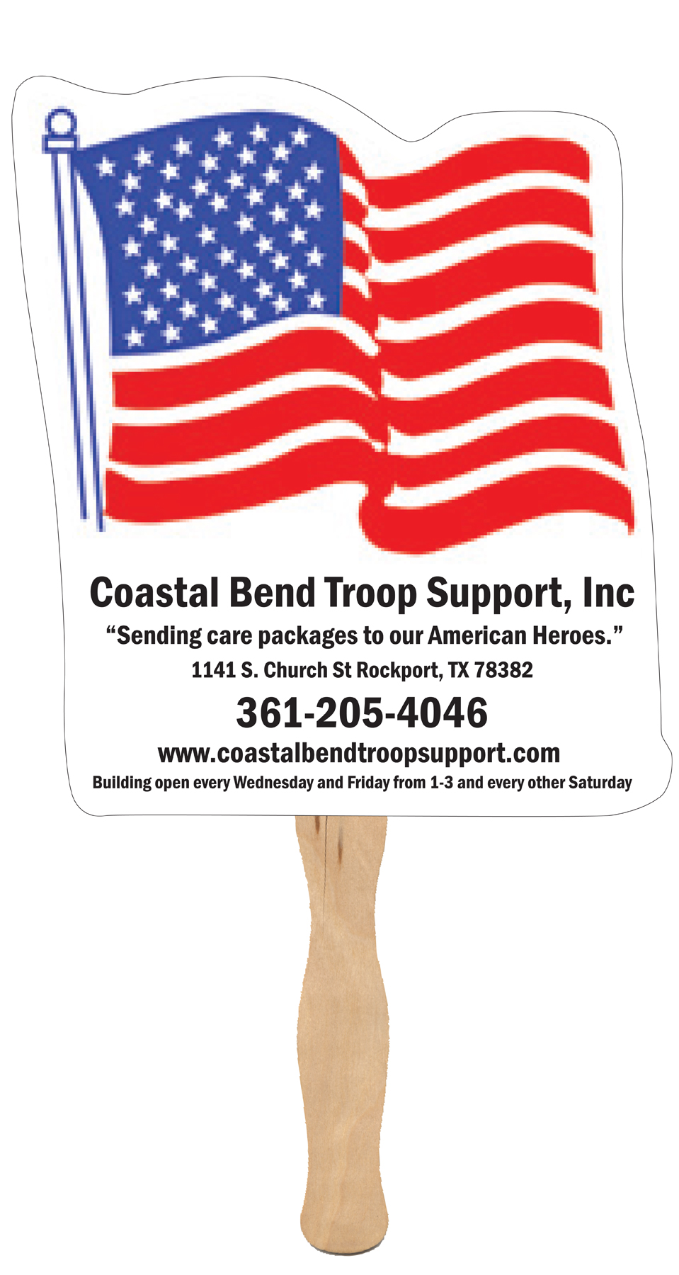 Single Side Flag Shaped Fan