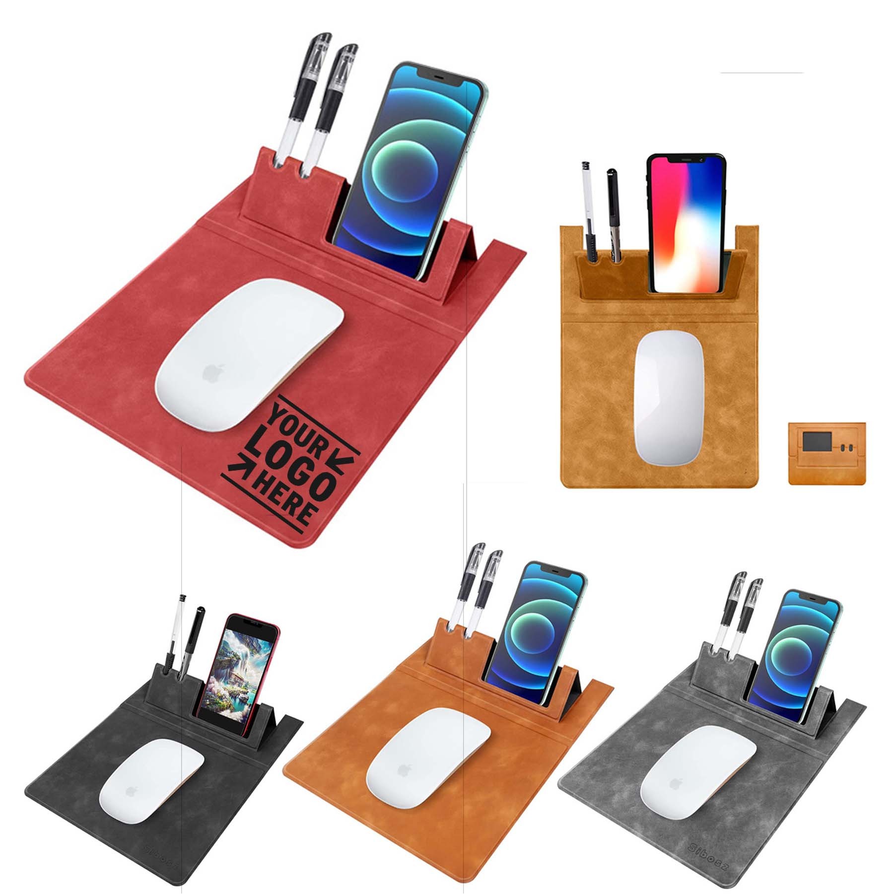 Multifunctional 3 in 1 Mouse Pad,Leather Mouse Pad 3