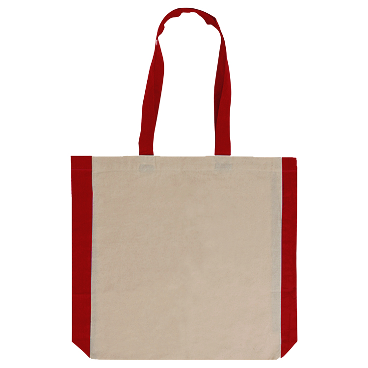 Side Red Color Cotton Tote 3