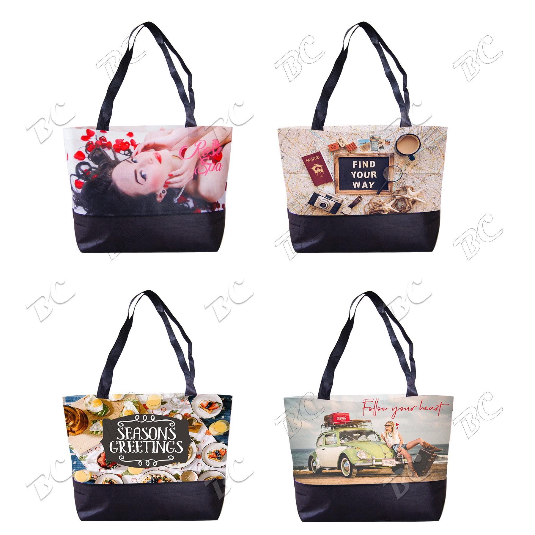 Large Two tone Sublimated Design Tote Bag 2