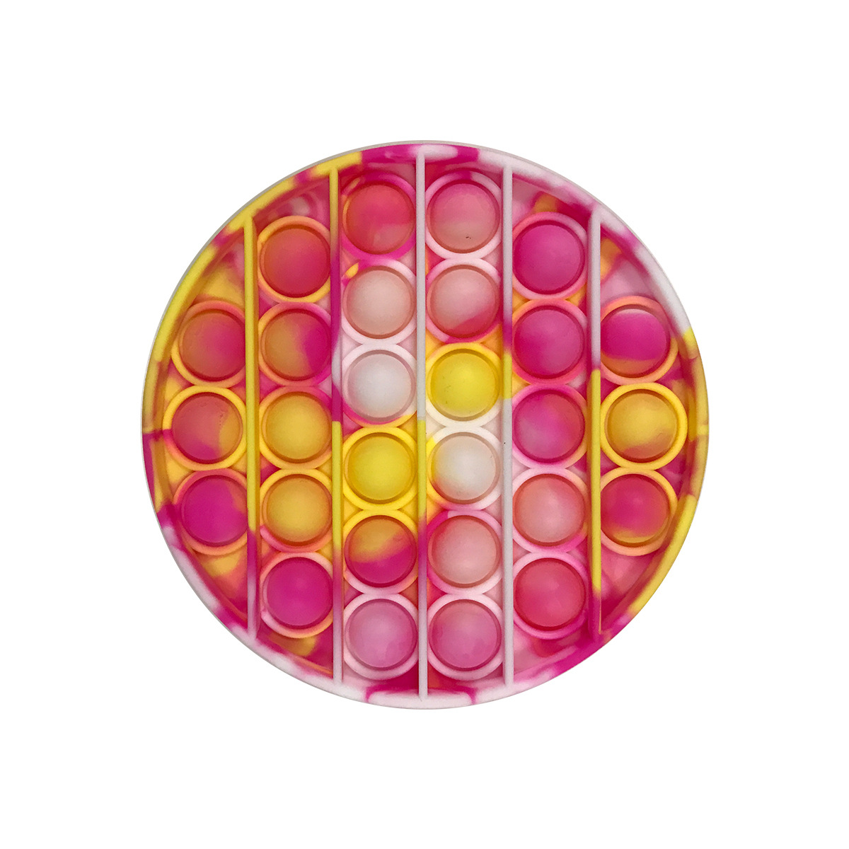 Round Camouflage Push Pop Bubble Fidget Sensory Toy 7