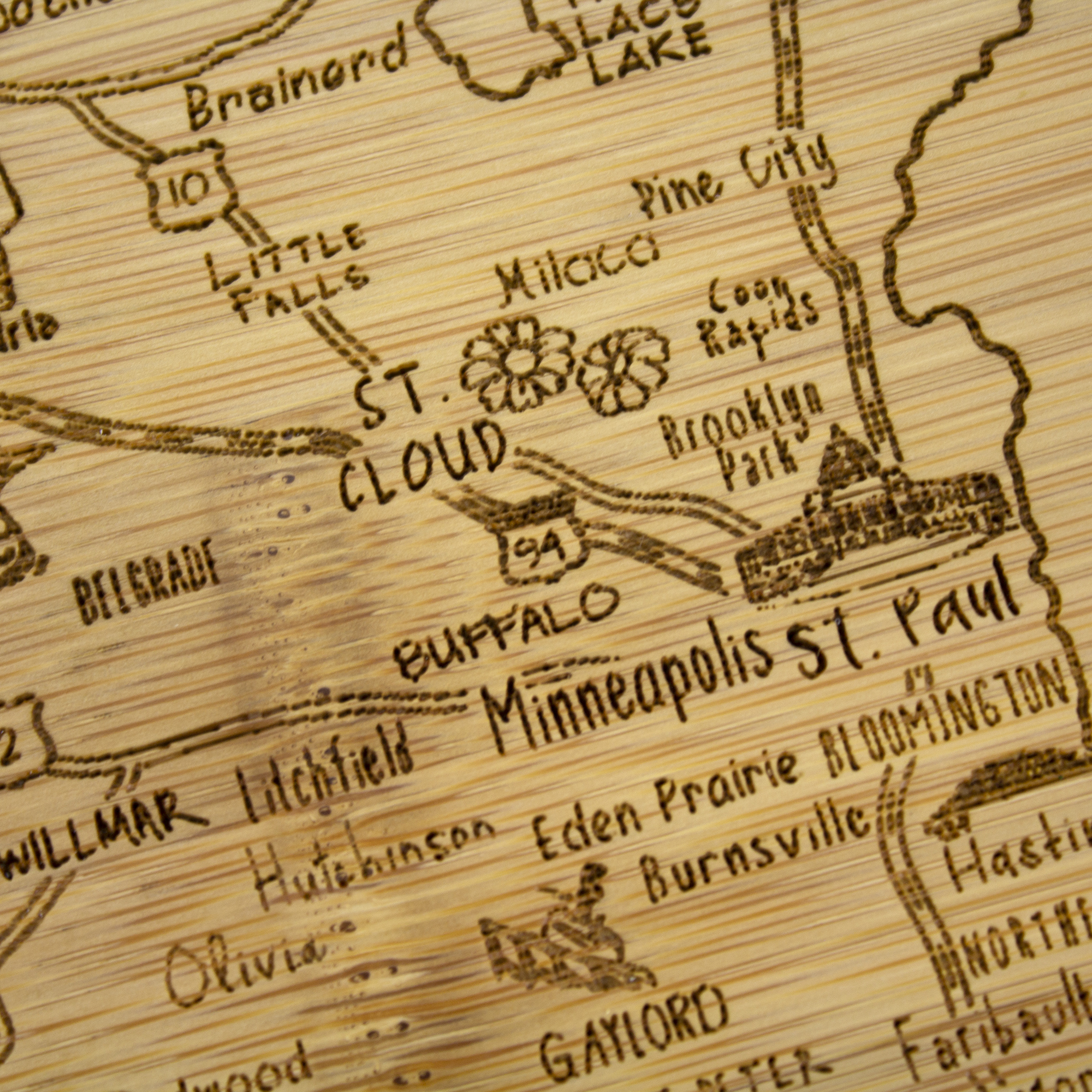 A Slice of Life Minnesota Serving & Cutting Board 6