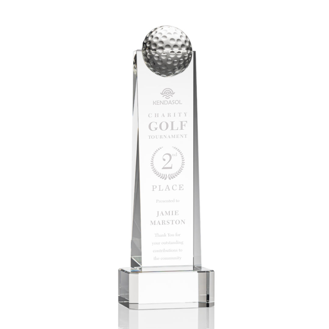 Dunbar Golf Award on Base - Clear 3