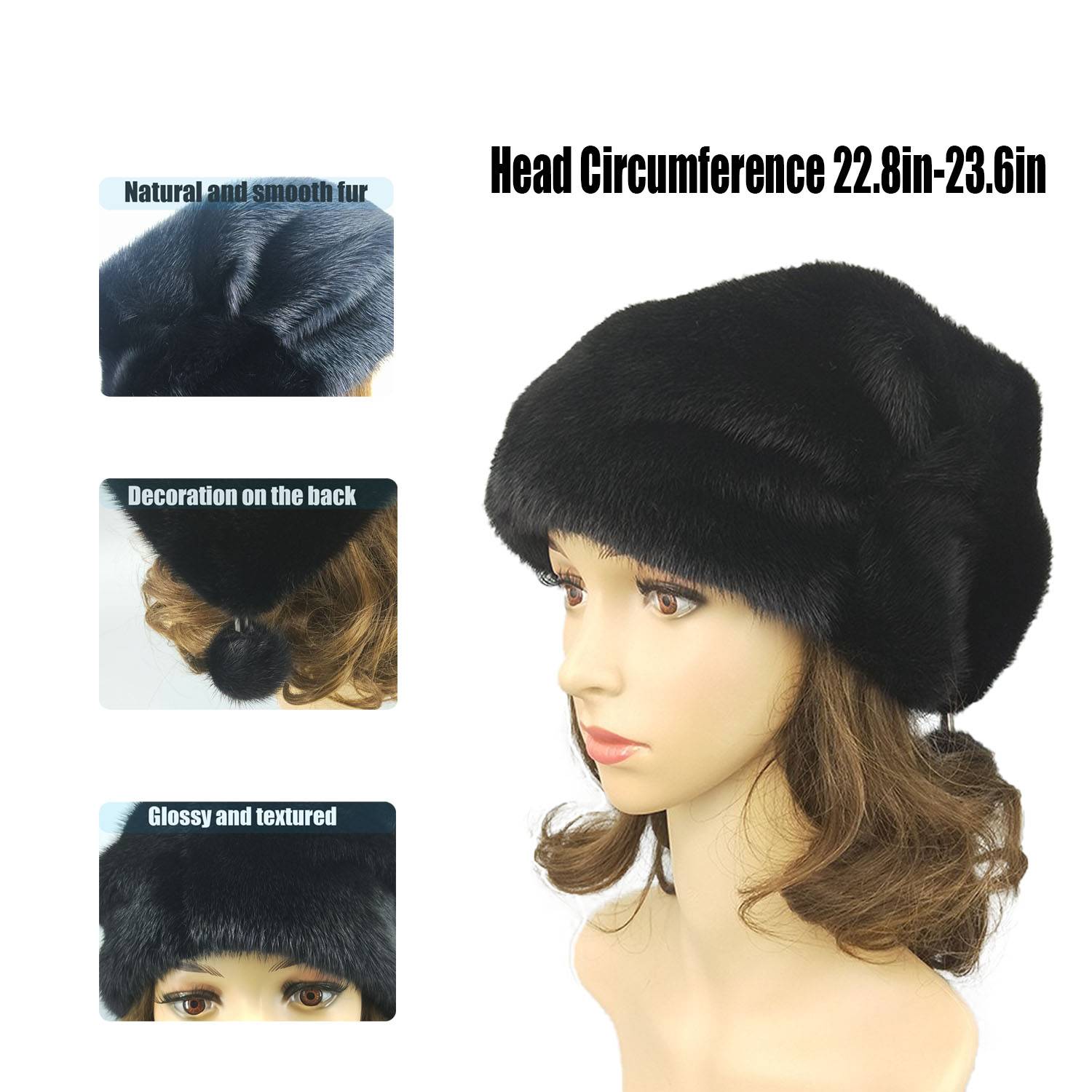 Fur Material Winter Warm Christmas Hat 7