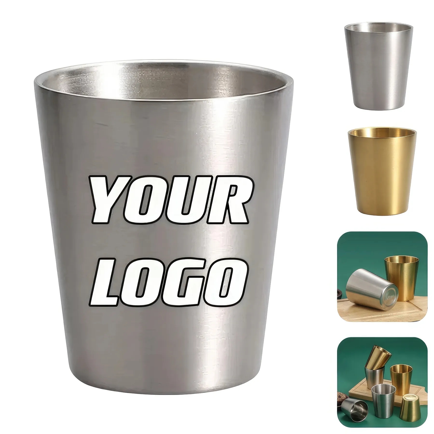 10 oz Double Wall Stainless Steel Pint Cups 1