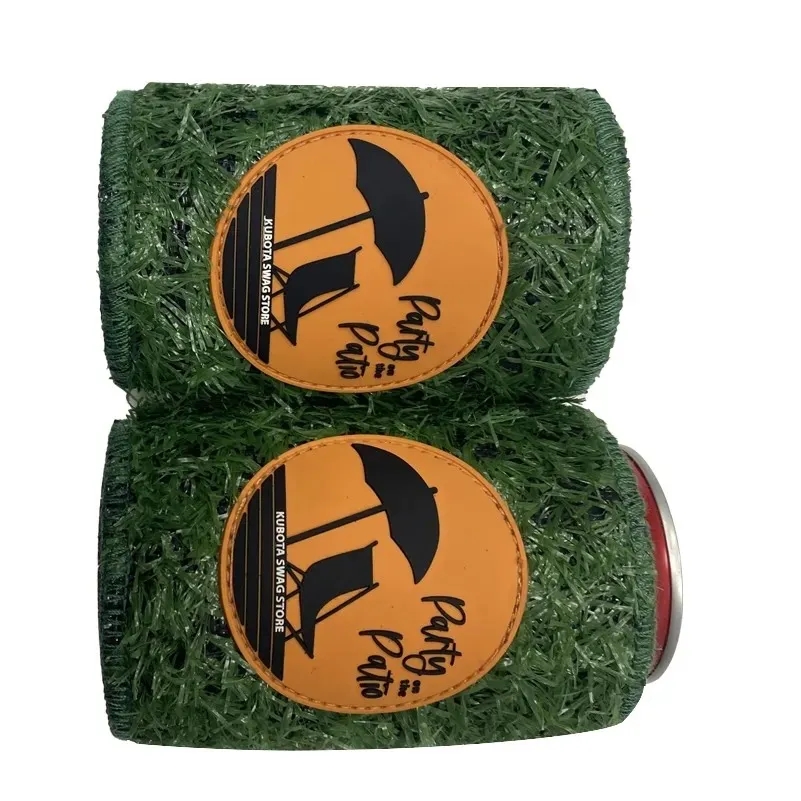 Artificial Grass Can Cooler, custom koozie with logo imprint 3
