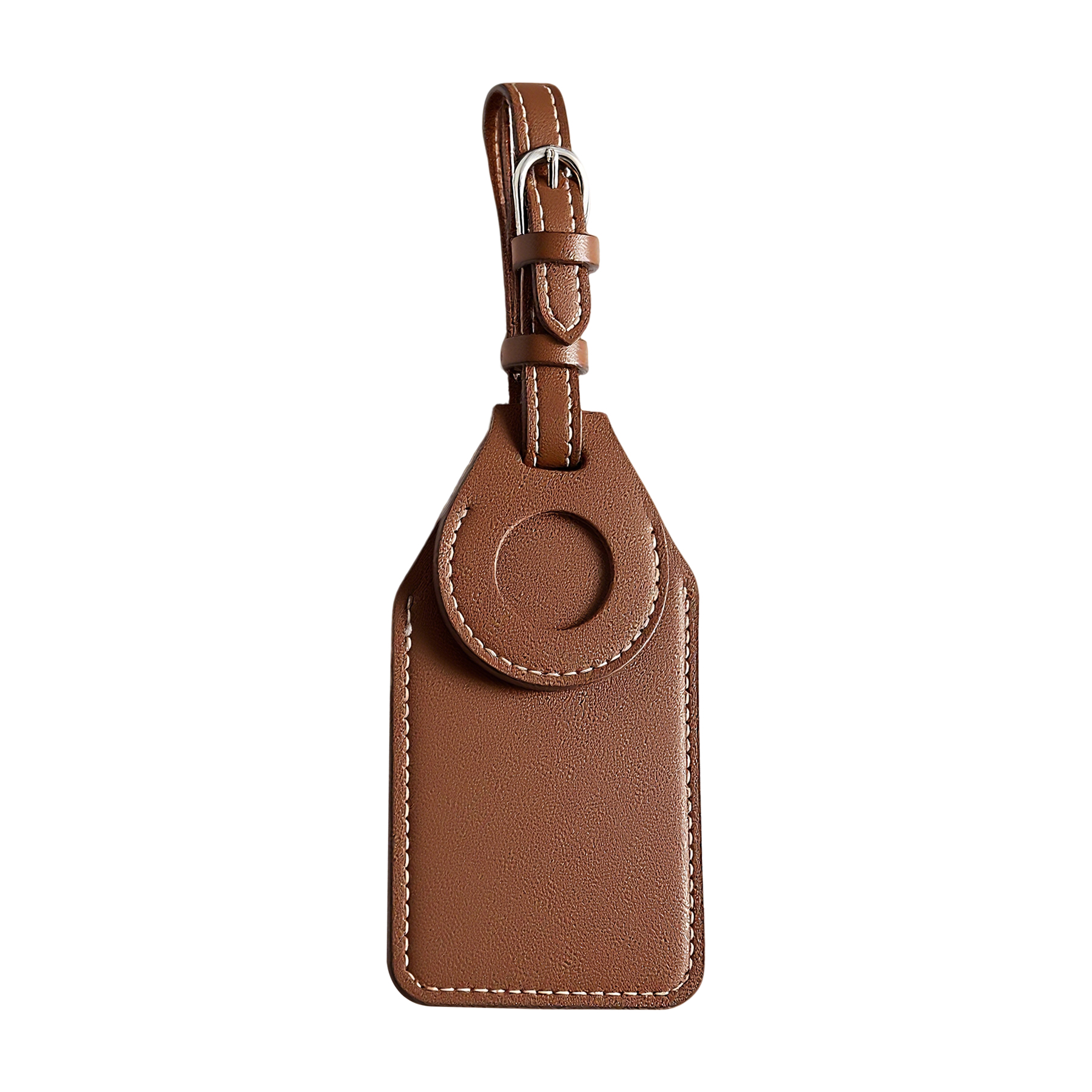PU Leather Luggage Tag With Airtag Holder 3