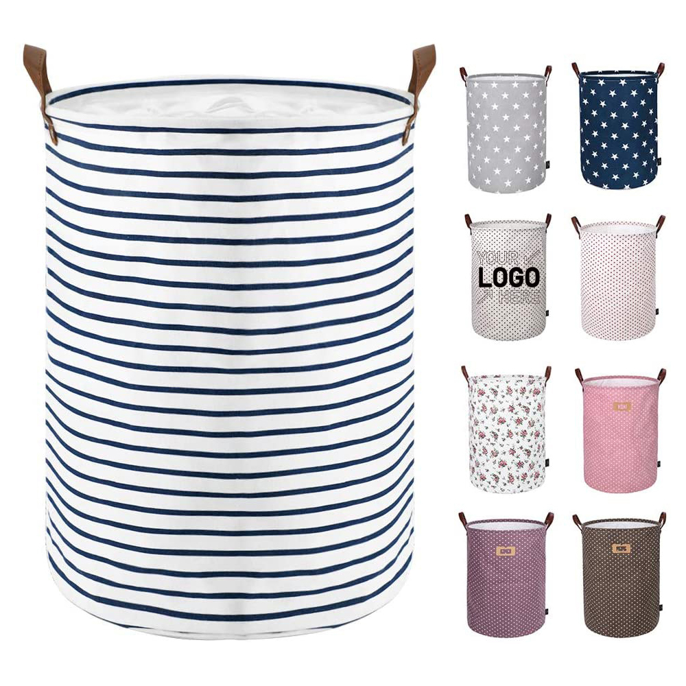 Drawstring Clothes Hamper Storage Basket 3