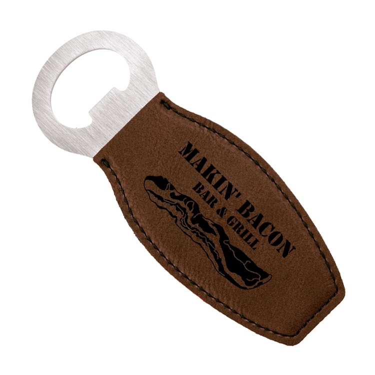 Ergonomic-Shape Leatherette Magnetic Bottle Opener 3