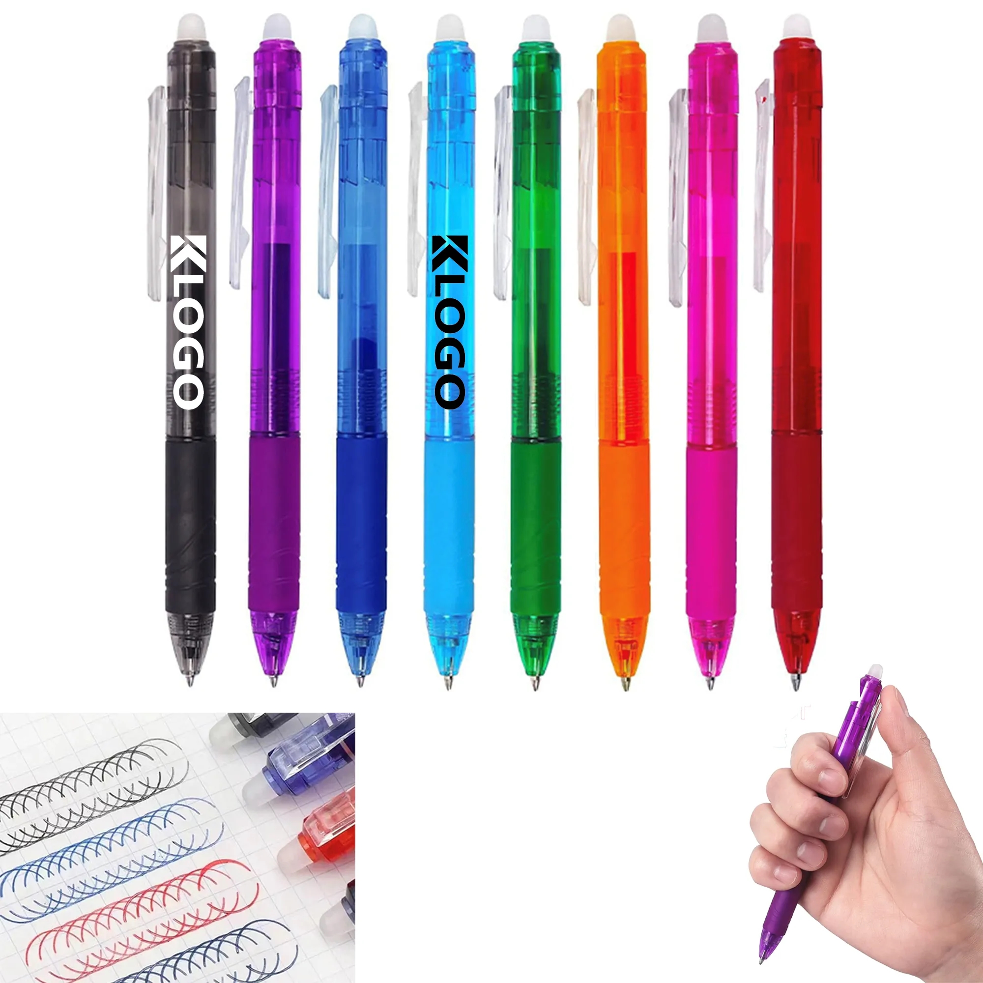 Retractable Erasable Gel Pens Clicker 8