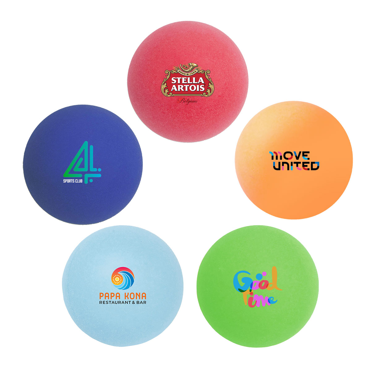 Jornikolor 40mm Color Ping Pong Balls