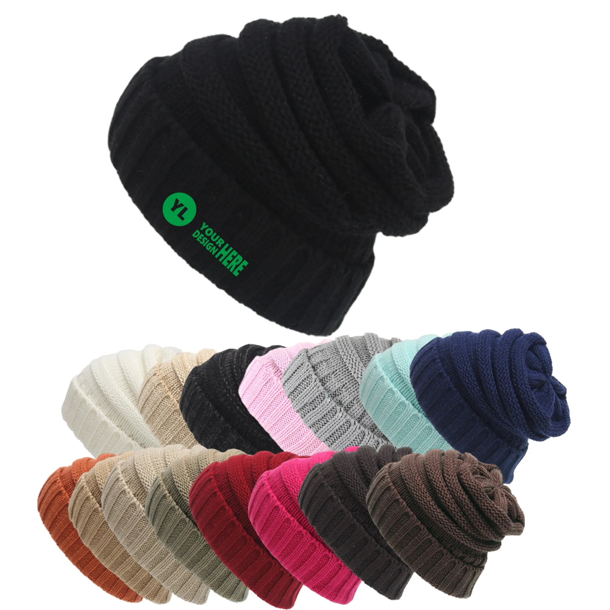 Acrylic Beanie Cozy Versatile Hat Knitted 1