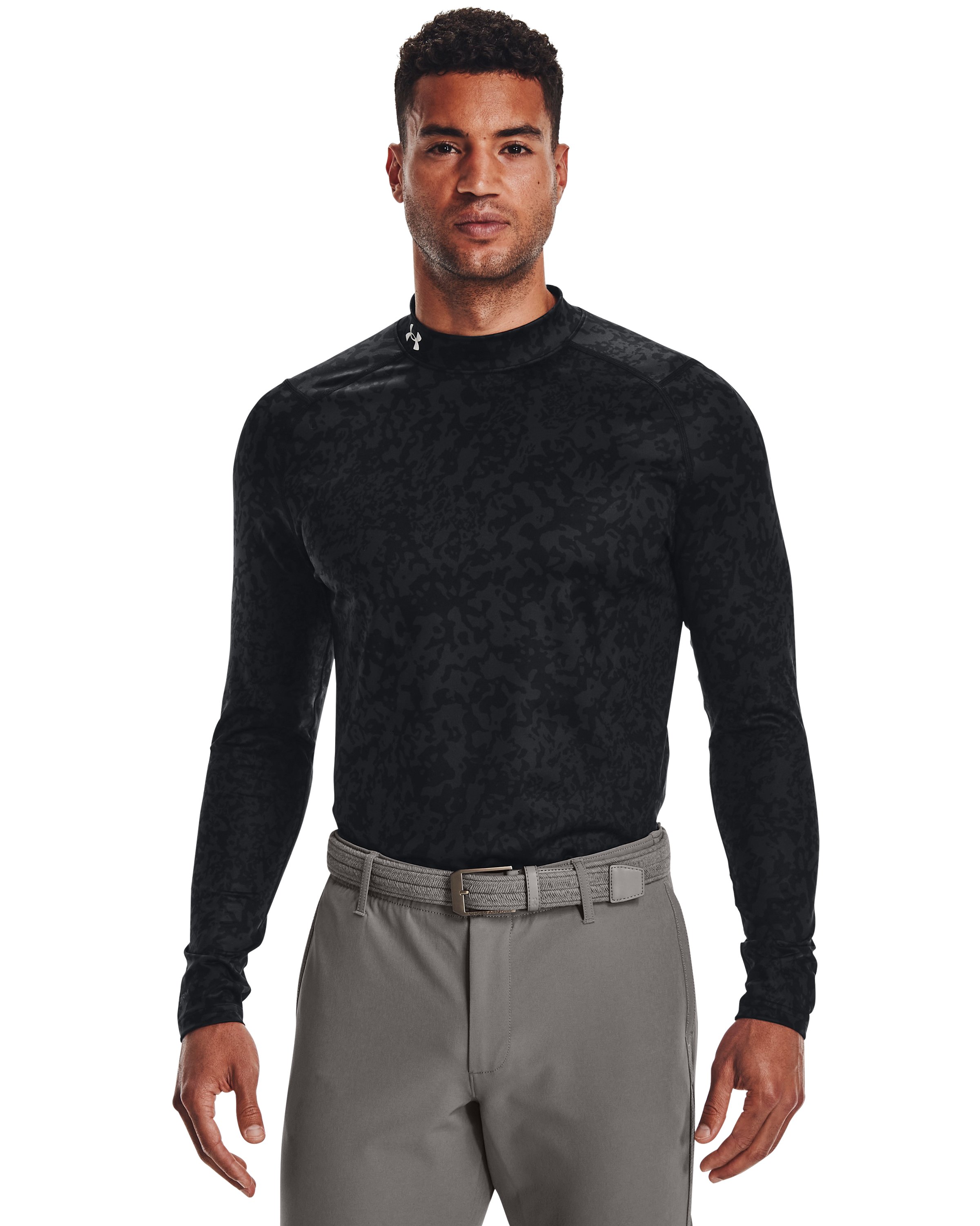 Men's ColdGear Infrared Printed Long Sleeve Golf Mock  3