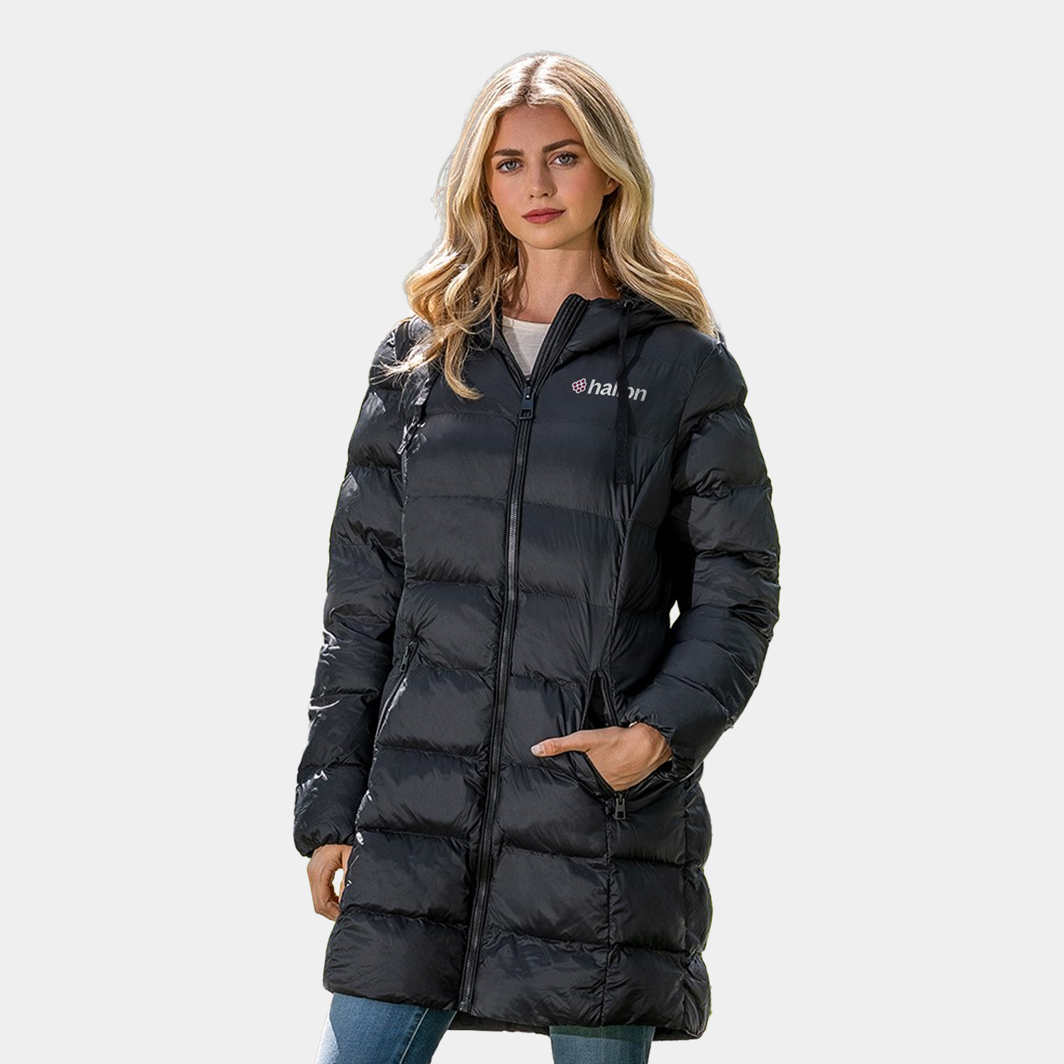 Weatherproof® Ladies 3/4 Length Puffer Jacket with Hood 1