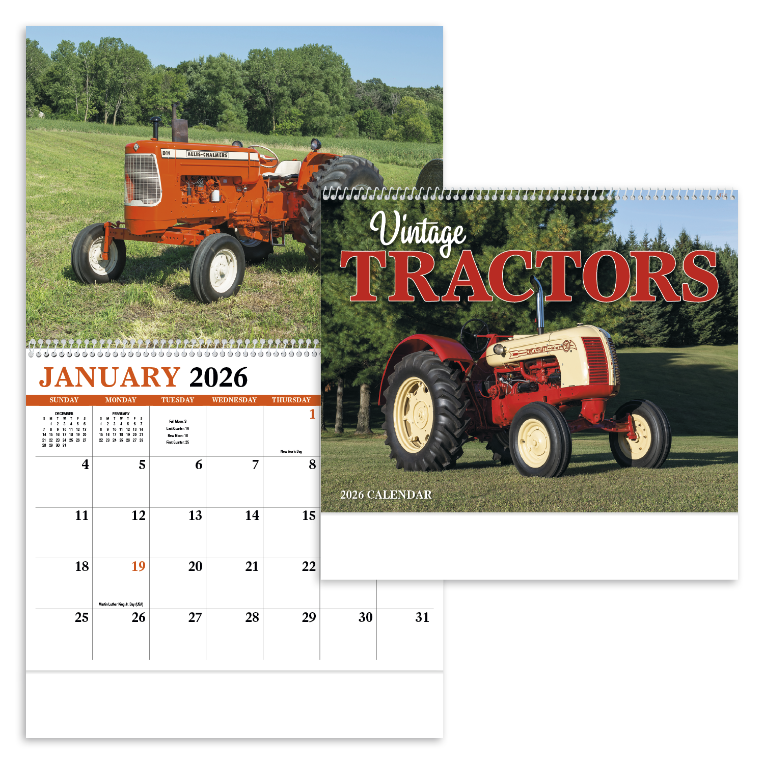 HotLine® Products Vintage Tractors Appointment Calendar - Spiral 6