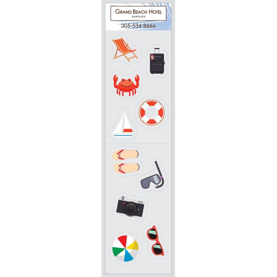 Party Glass Marker Combo Kit up to 10 Custom Shapes. Full Colour imprint on reusable clear static 4