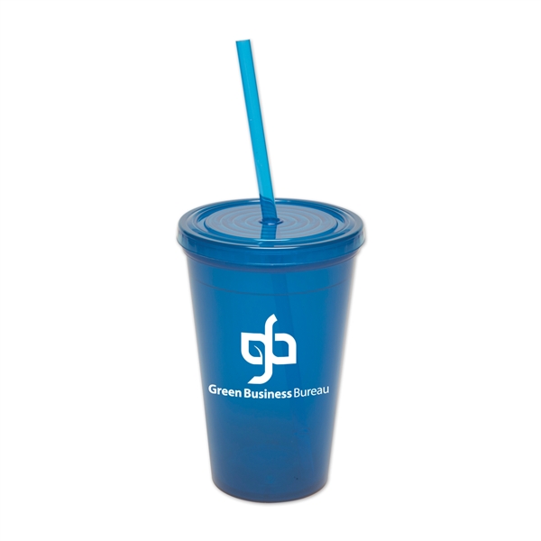 16oz Tumbler w/Straw 2