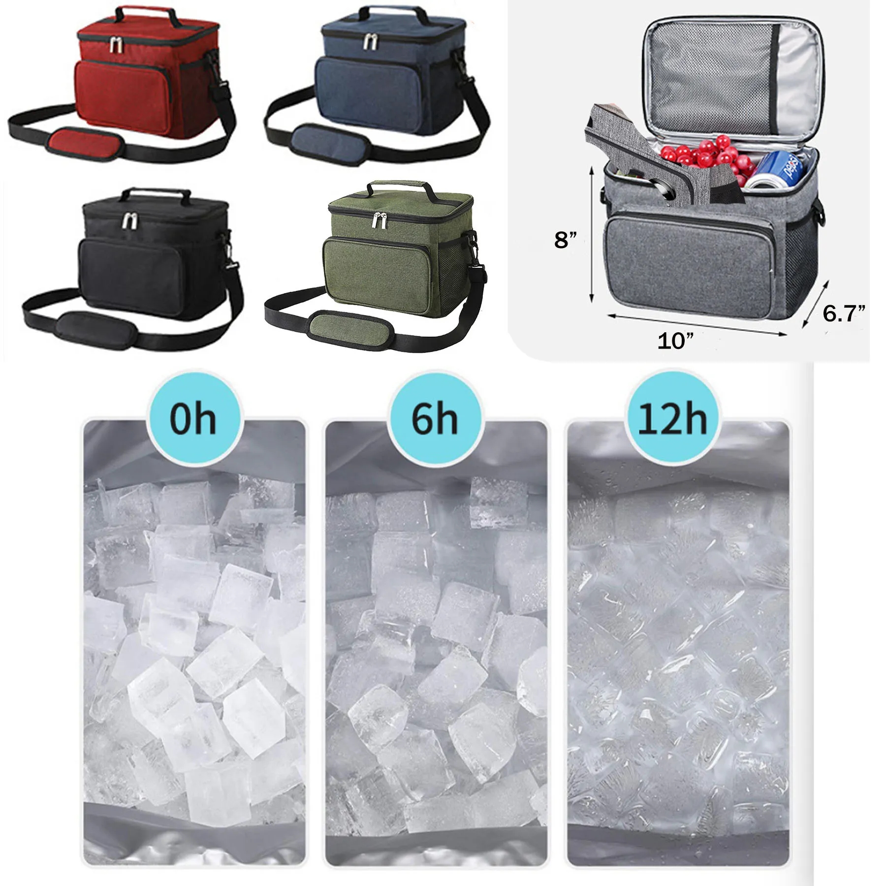 Portable Insulated Thermal Bag for Food and Drinks 8