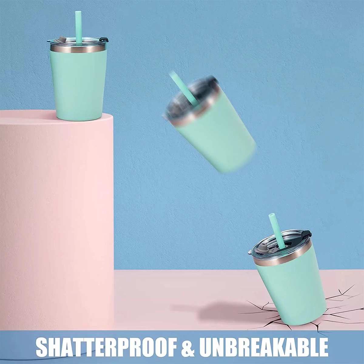 Reusable Toddler Straw Stainless Steel Cups 1