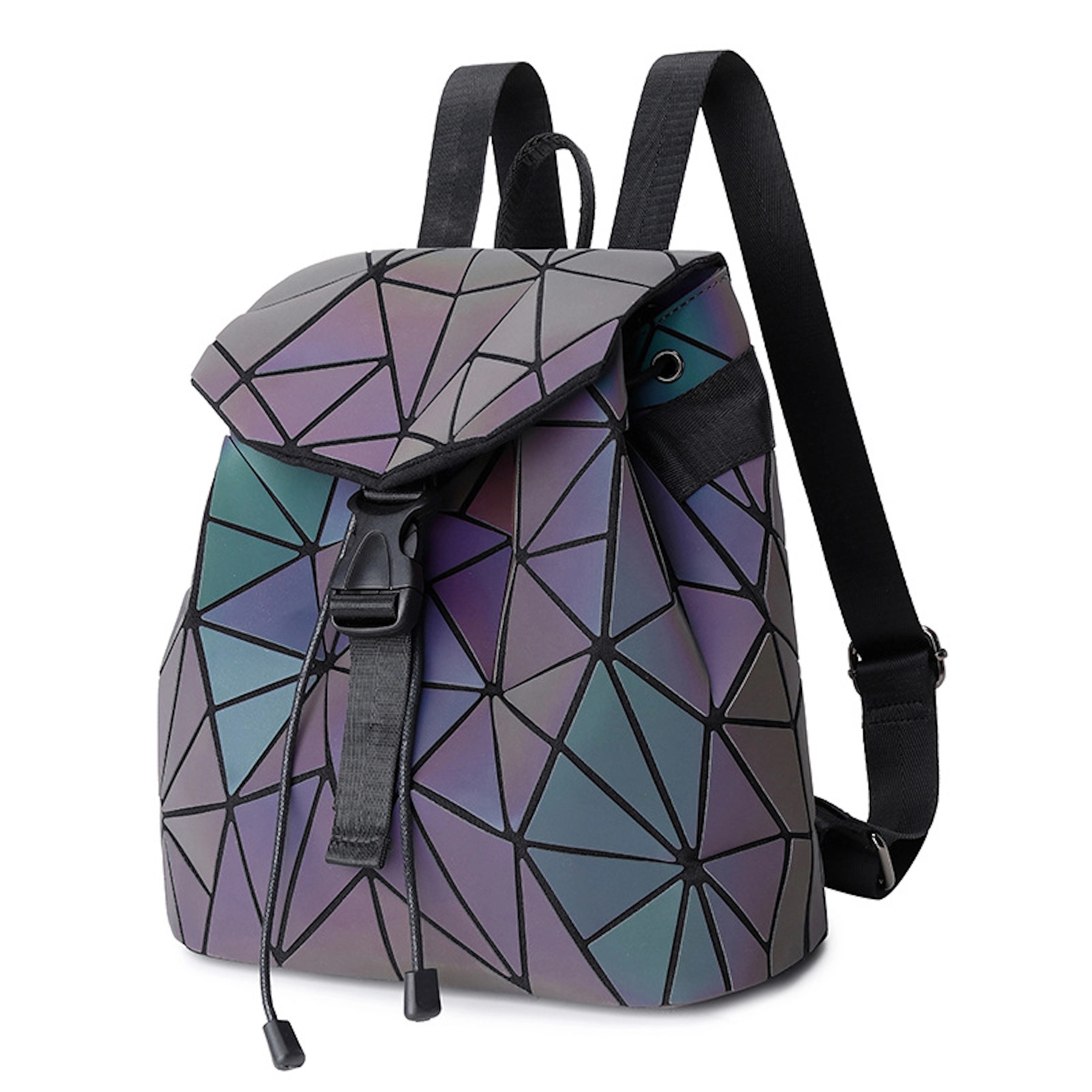 Women Men Geometric Luminous Purse Flash Travel Shoulder 7