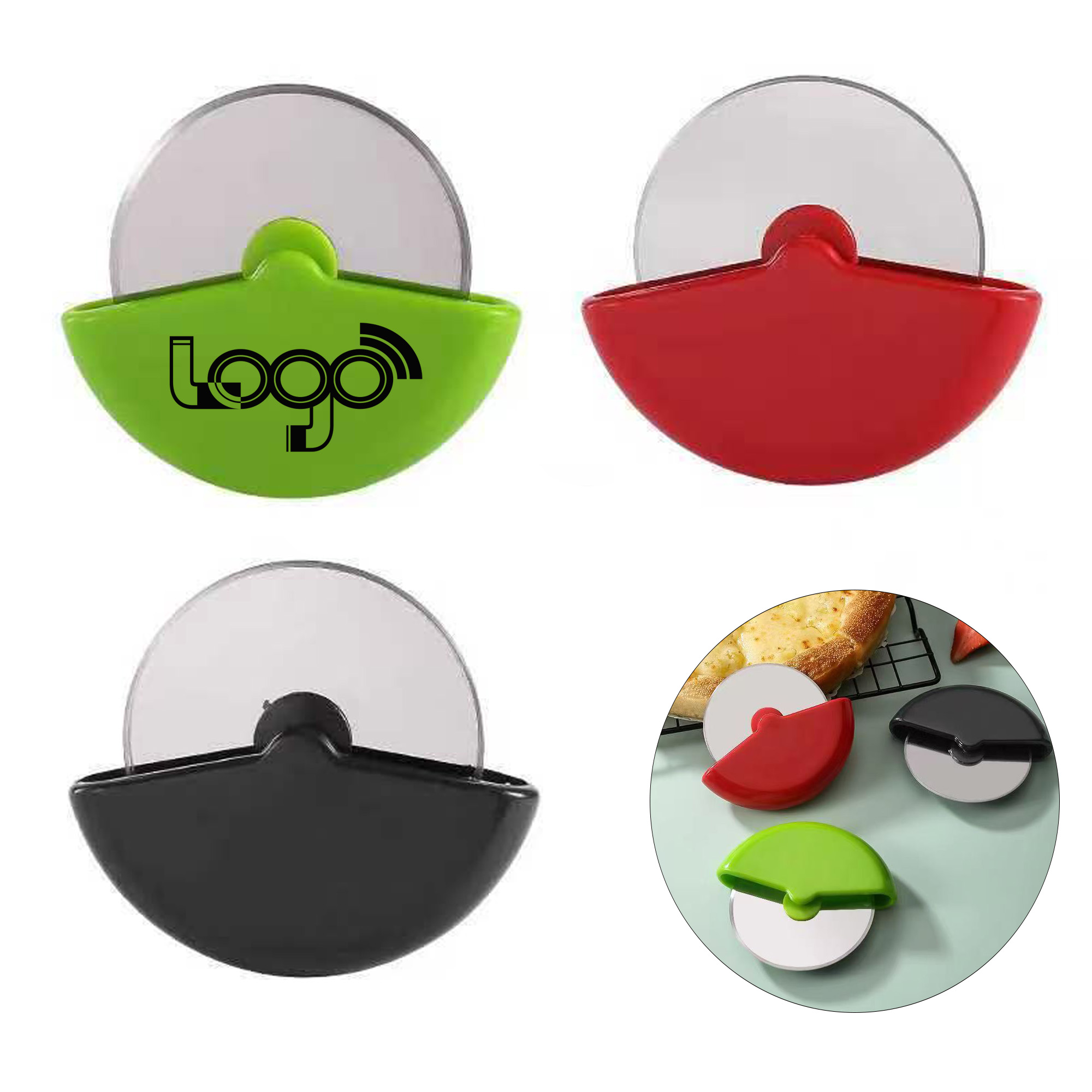 Stainless Steel Circular Roller Pizza Cutter 2