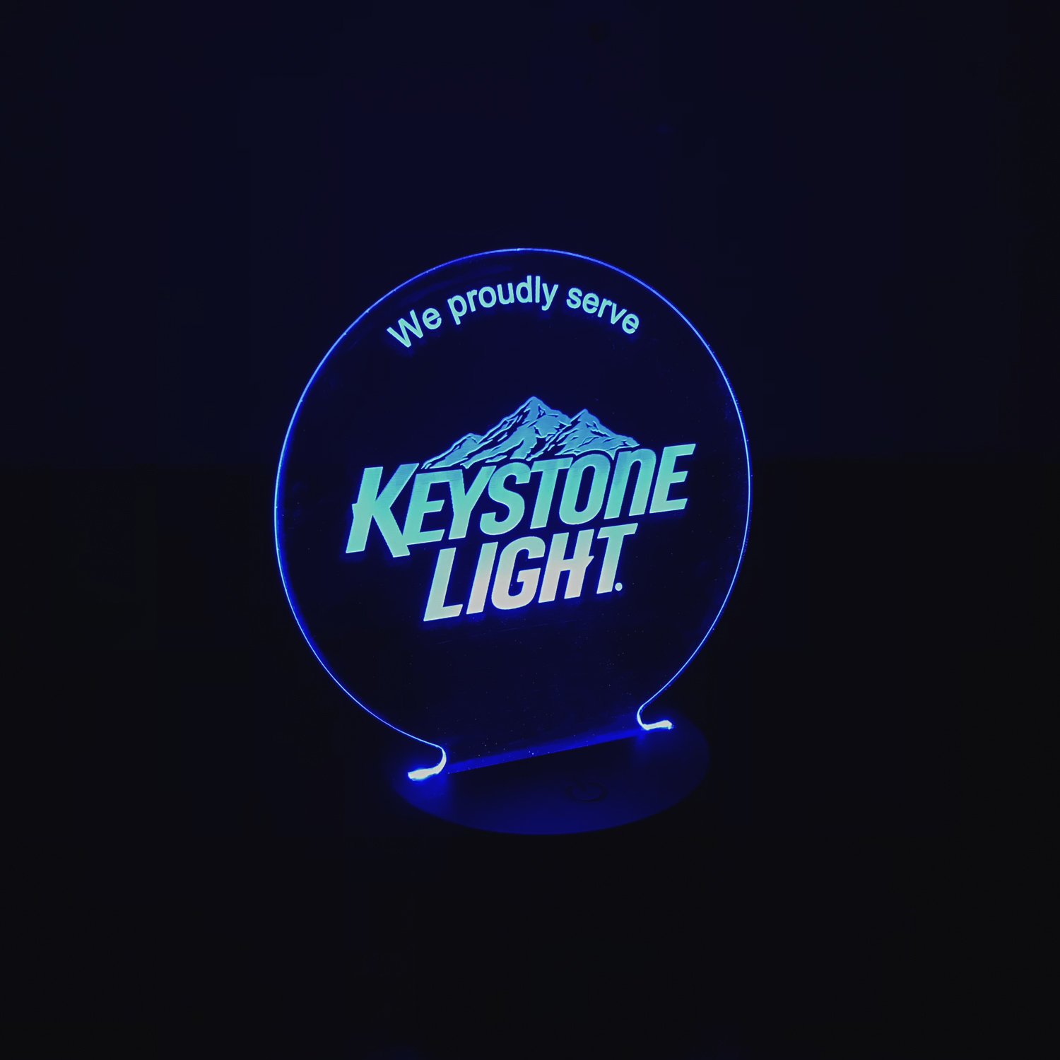 Acrylic LED Display With 3.5" Round Base 11