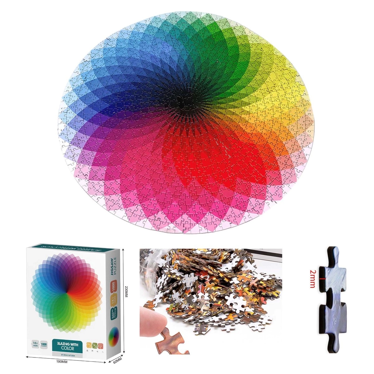 Custom Circle Round JigsawPuzzles for Adults 1000 Pcs Game 1