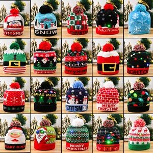 Light Up Christmas Holiday Sequins Hat Kids Beanies 4