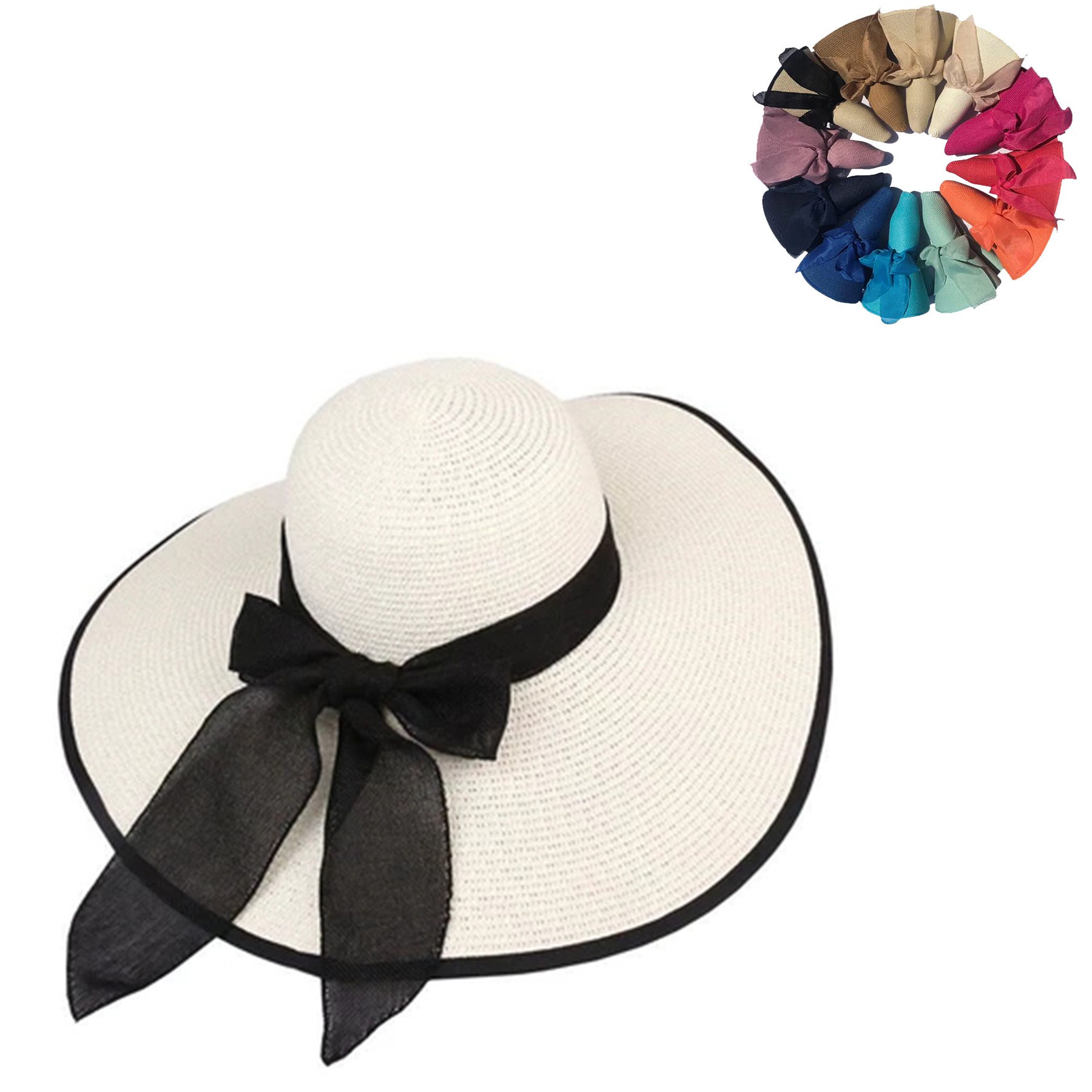 Women's Wide Brim Sun Straw Hat 2