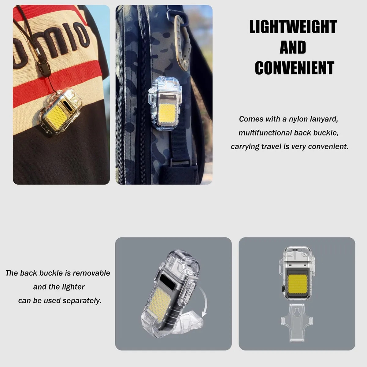 Rechargeable Dual Arc Lighters With Cob 3