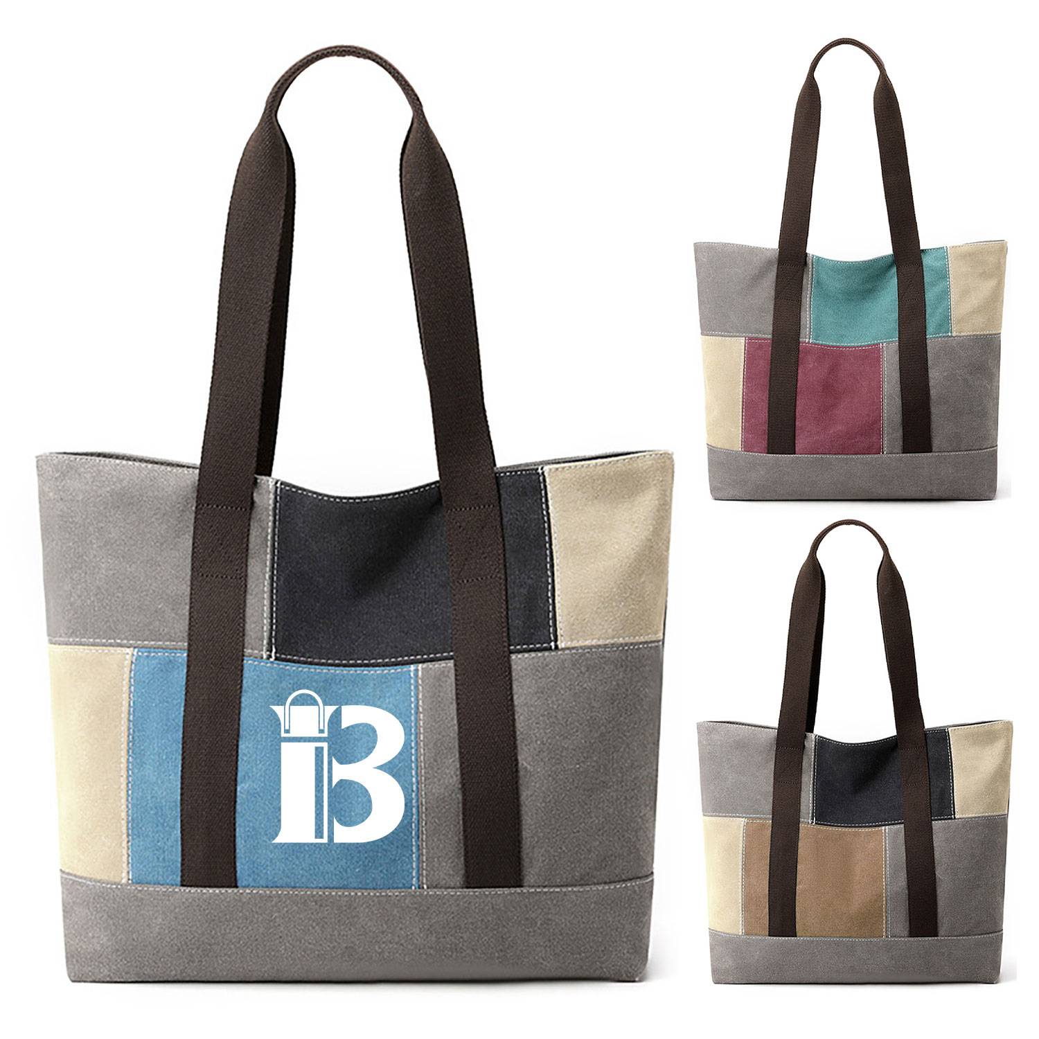 Canvas Daily Totes Shoulder Bag, custom tote bag with logo imprint 10