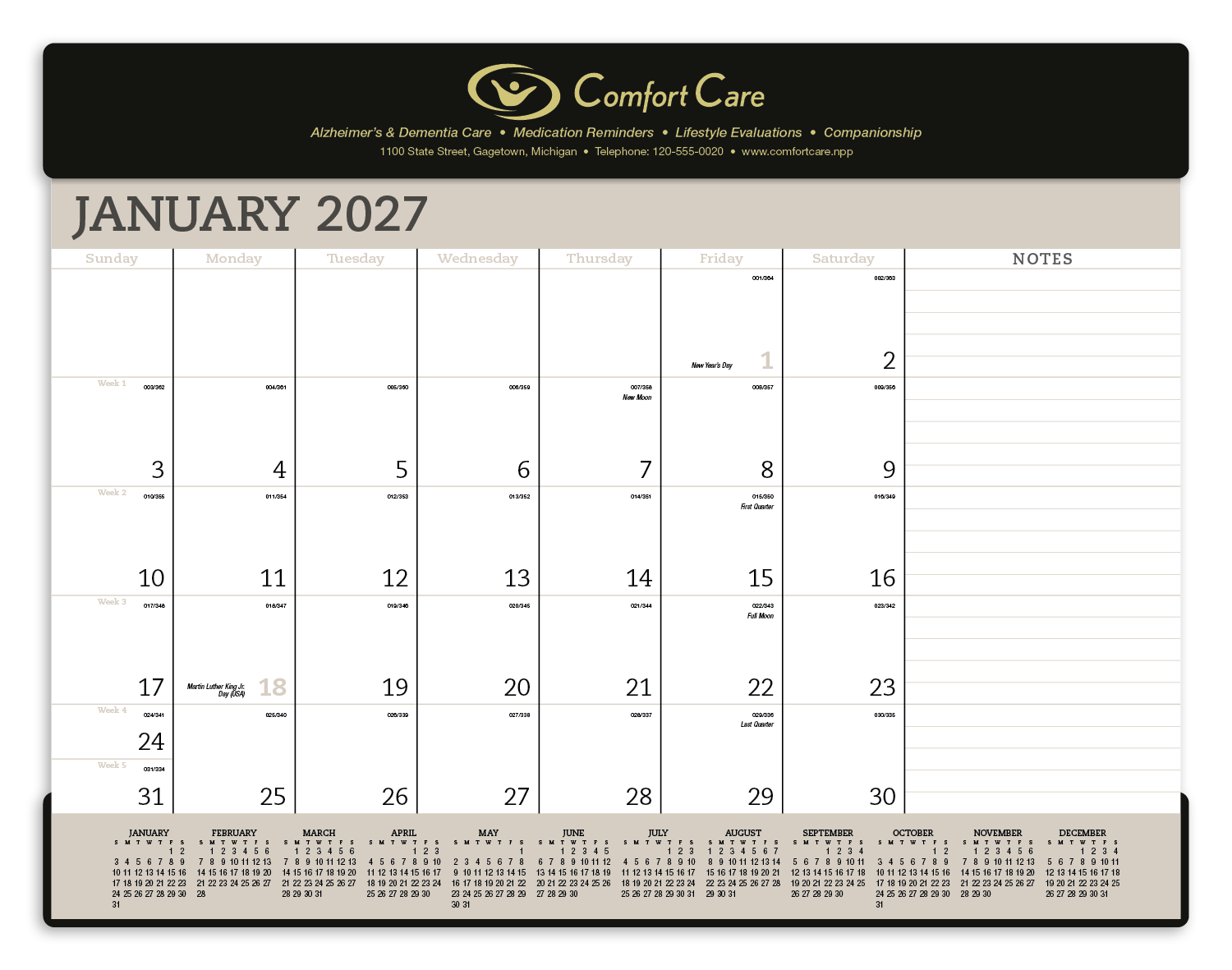 Triumph® Calendars Vinyl Desk Pad 38