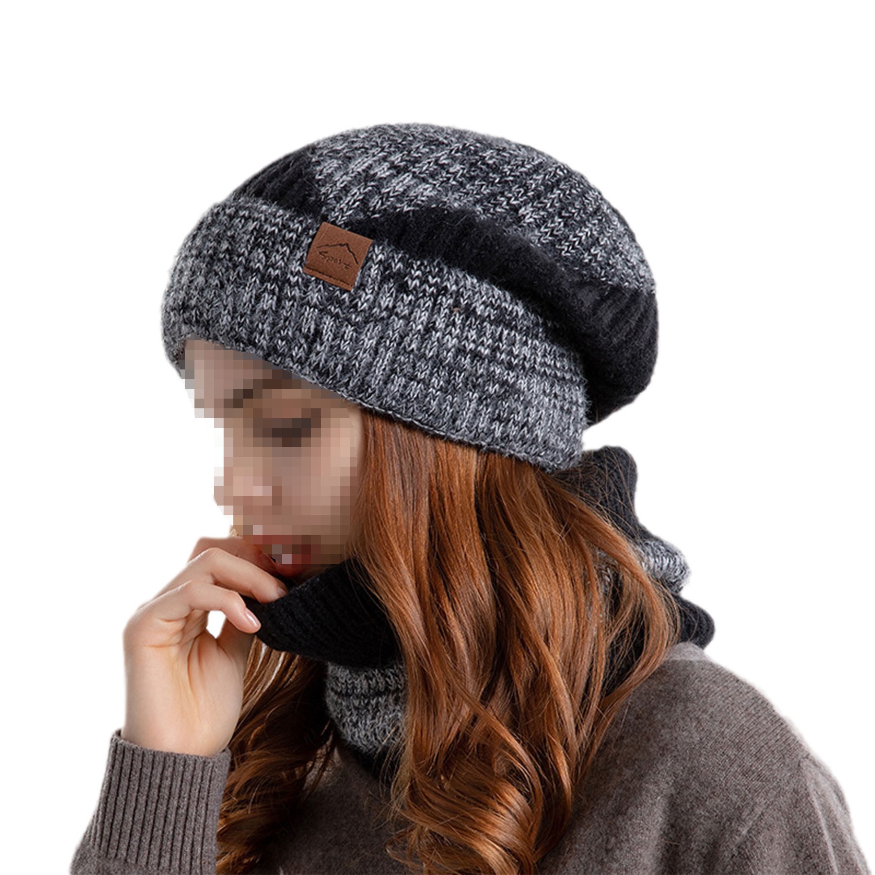Knit Hat/Neck Warmer Set For Winter Warmth 3
