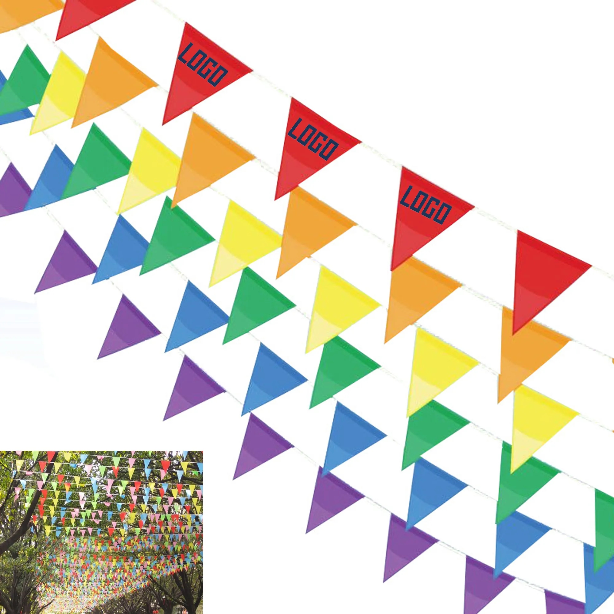 Custom Pennant Flag Strings MOQ120pcs