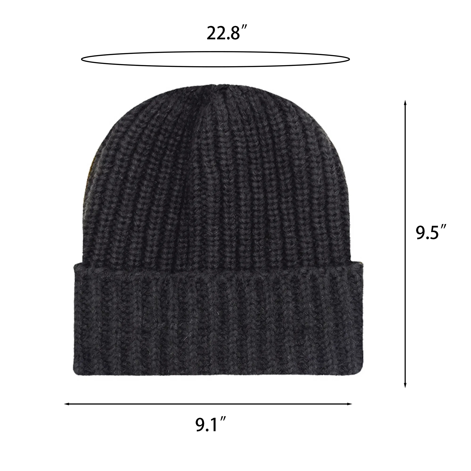 Thick Needle Stripe Knitted Hat 8