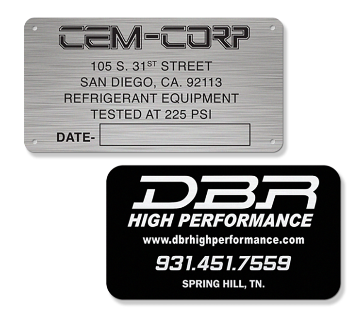 Full color/industrial metal plates 3-6 sq" 5