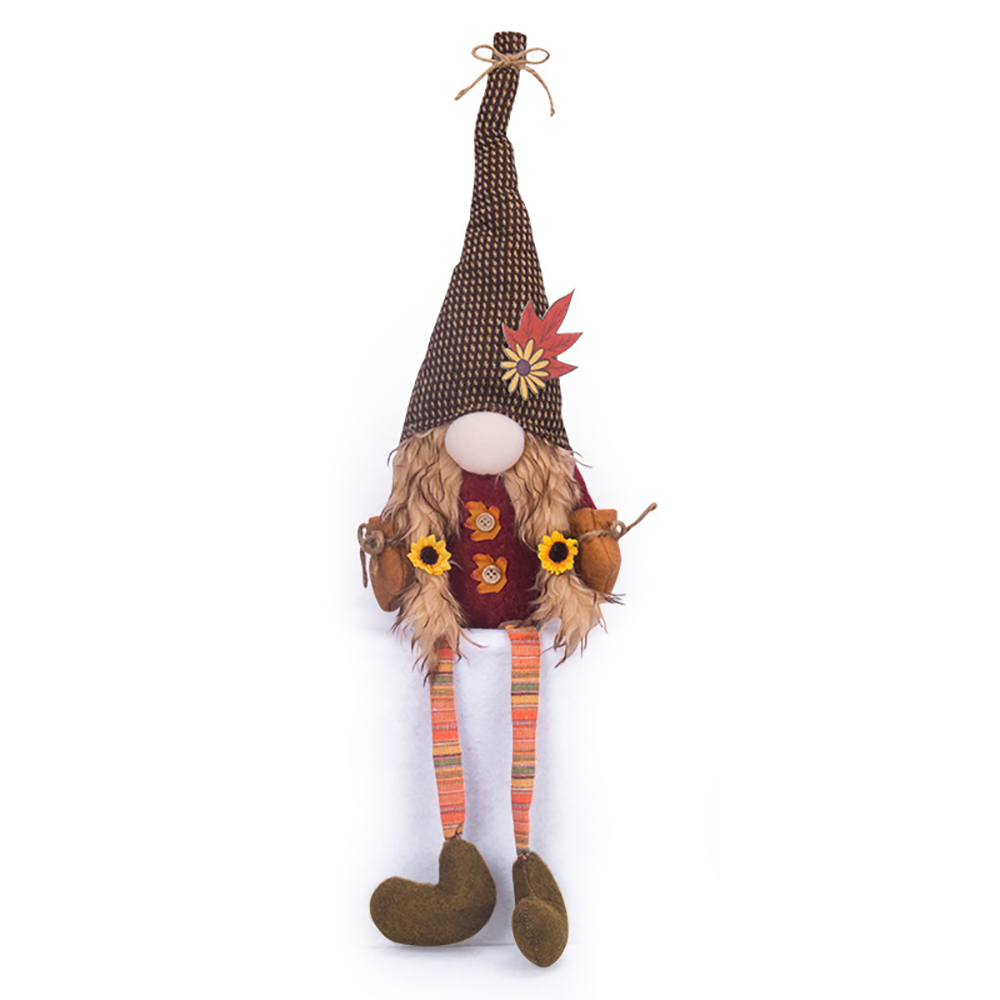 Thanksgiving Maple Leaf Long Leg Harvest Festival Doll 3