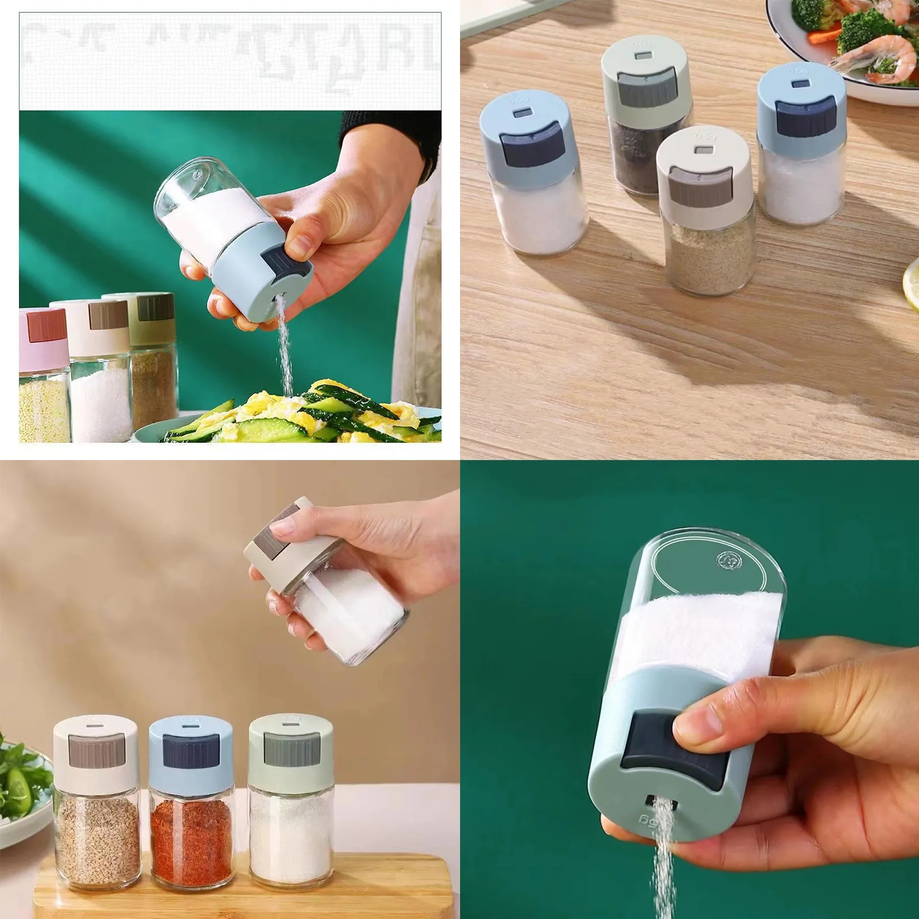 Kitchen Press Type Quantitative Salt Shaker 3
