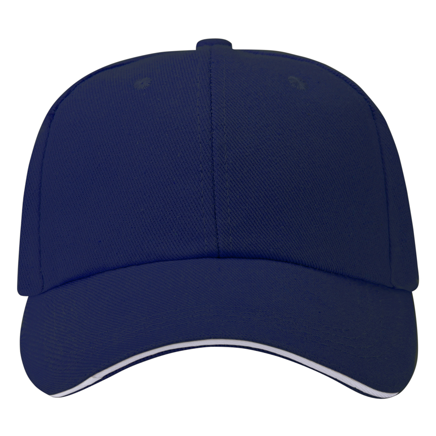 Stock Single-Yarn 7x7 Drill Cotton 6 Panel Cap, Double 15