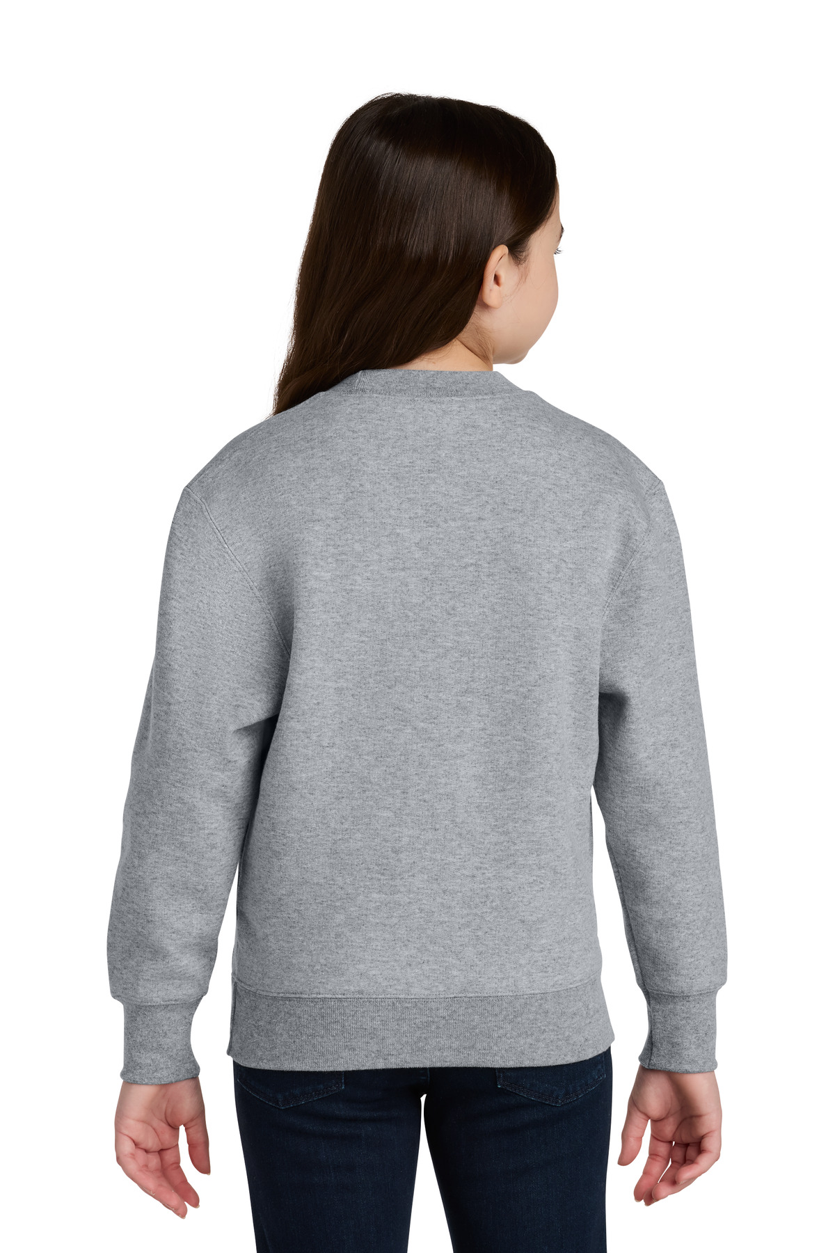 Port & Co Youth Core Fleece Crewneck Pocket Sweatshirt PC78YPKT 54